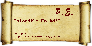 Palotás Enikő névjegykártya